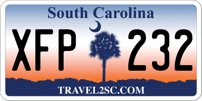 SC license plate XFP232