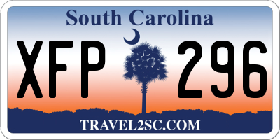 SC license plate XFP296