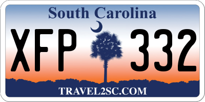 SC license plate XFP332