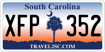 SC license plate XFP352