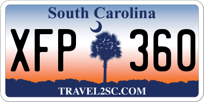 SC license plate XFP360