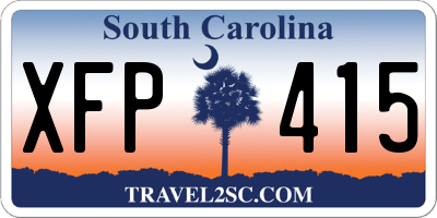 SC license plate XFP415
