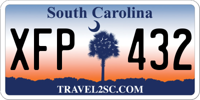 SC license plate XFP432