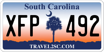 SC license plate XFP492
