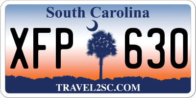 SC license plate XFP630