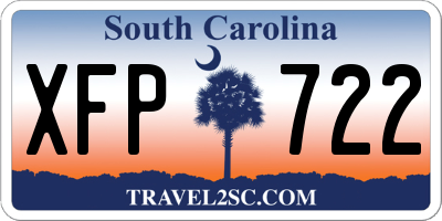 SC license plate XFP722