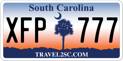 SC license plate XFP777