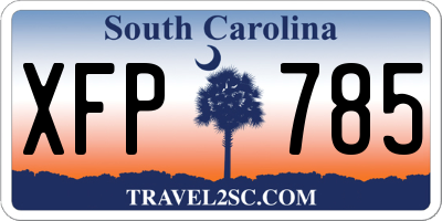 SC license plate XFP785
