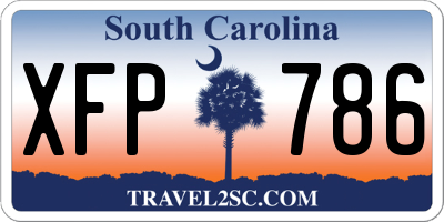 SC license plate XFP786