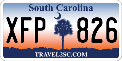 SC license plate XFP826