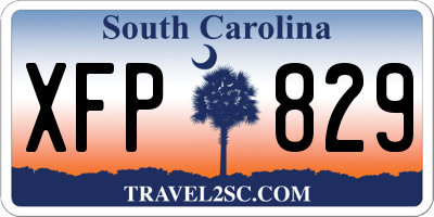 SC license plate XFP829
