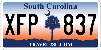 SC license plate XFP837