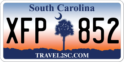 SC license plate XFP852