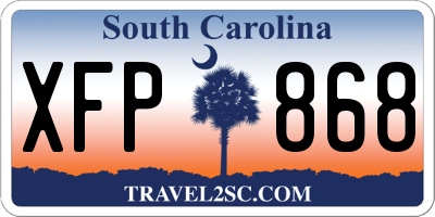 SC license plate XFP868
