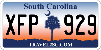 SC license plate XFP929