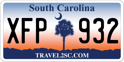 SC license plate XFP932