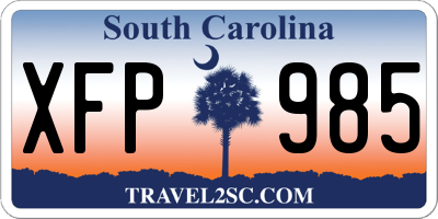 SC license plate XFP985