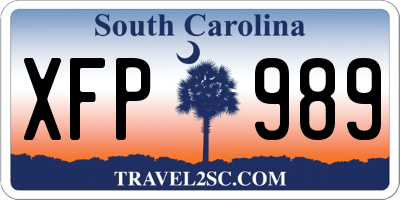 SC license plate XFP989