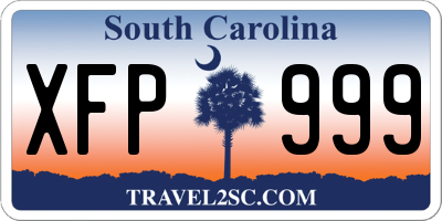 SC license plate XFP999