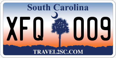 SC license plate XFQ009