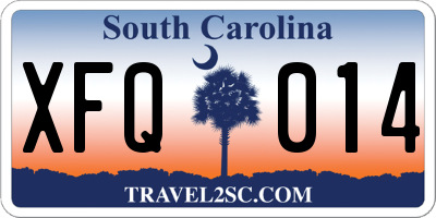 SC license plate XFQ014