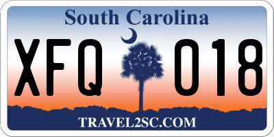 SC license plate XFQ018