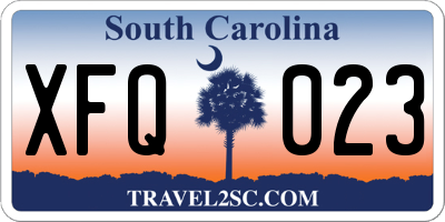 SC license plate XFQ023