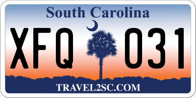 SC license plate XFQ031