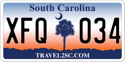 SC license plate XFQ034