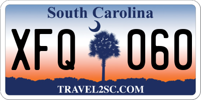 SC license plate XFQ060
