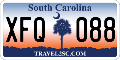 SC license plate XFQ088