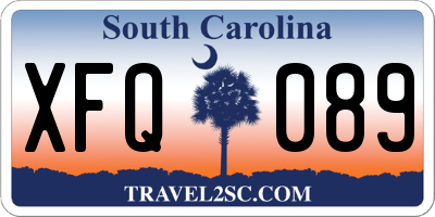 SC license plate XFQ089