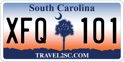 SC license plate XFQ101