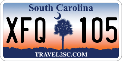 SC license plate XFQ105