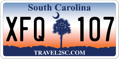 SC license plate XFQ107