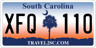 SC license plate XFQ110