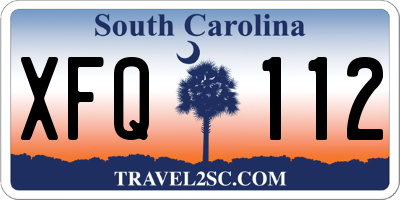 SC license plate XFQ112