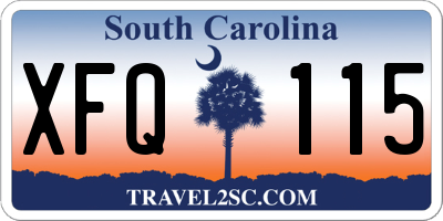 SC license plate XFQ115