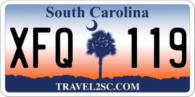 SC license plate XFQ119