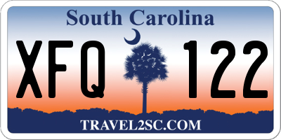 SC license plate XFQ122