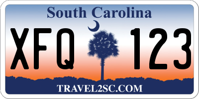 SC license plate XFQ123