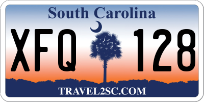 SC license plate XFQ128