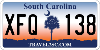 SC license plate XFQ138