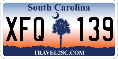 SC license plate XFQ139