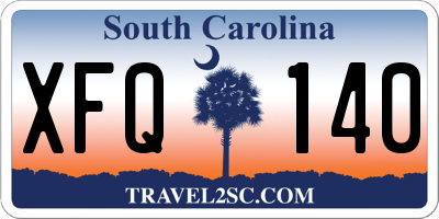 SC license plate XFQ140
