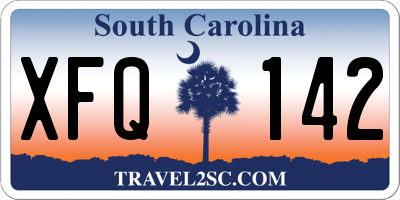 SC license plate XFQ142