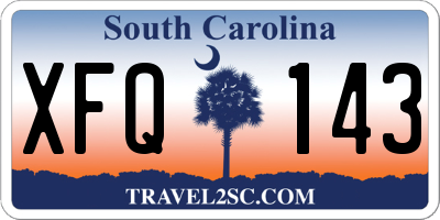 SC license plate XFQ143