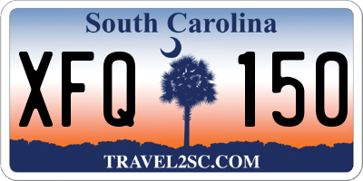 SC license plate XFQ150