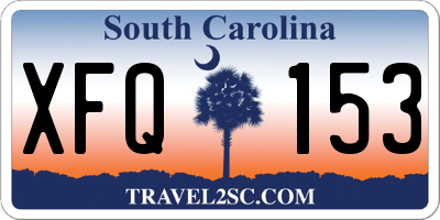 SC license plate XFQ153