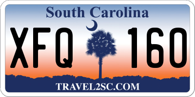 SC license plate XFQ160